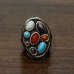 Lucky Brand Gemstone Brass Ring